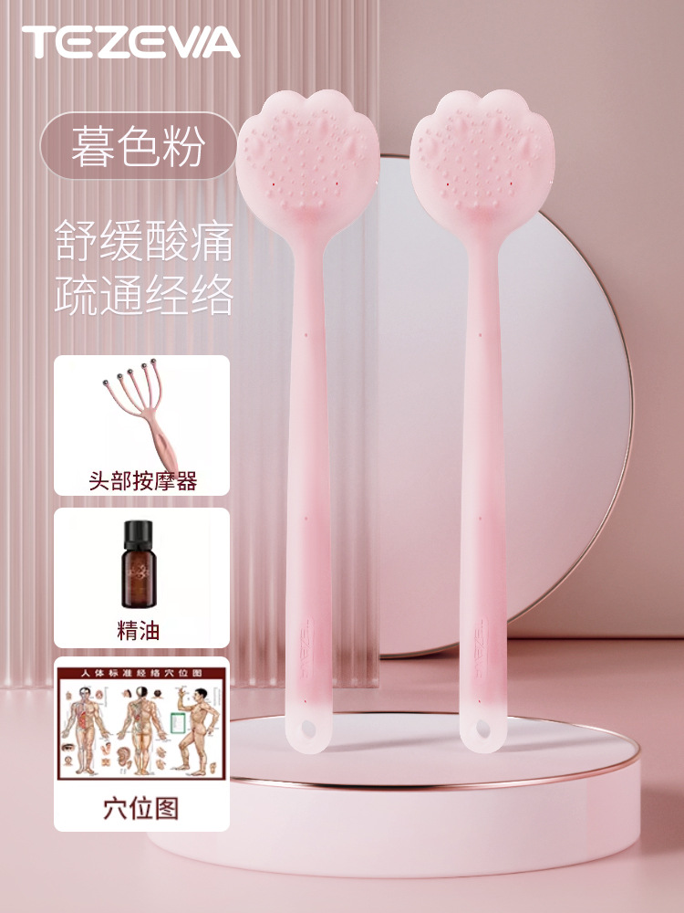 Tabla de masaje de silicona Tzeva para uso doméstico, tabla de masaje de cuerpo completo, equipo para golpeteo de meridianos en cuello y hombros, equipo para golpeteo de espalda y hombros, venta al por mayor.