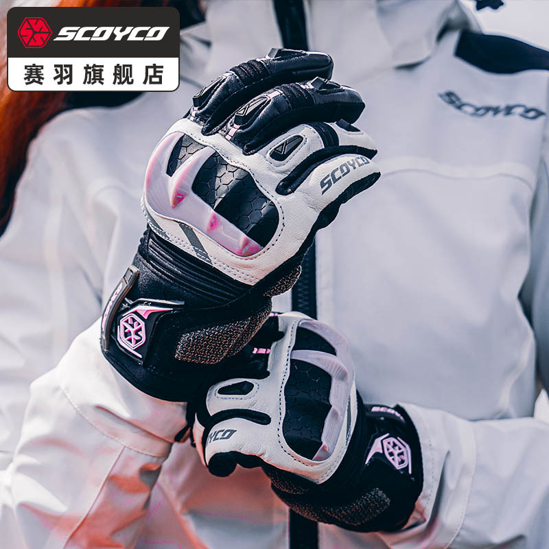 여성용 사계절 방풍 오토바이 낙하 방지 레이싱 장갑 여름 통기성 독수리 발톱