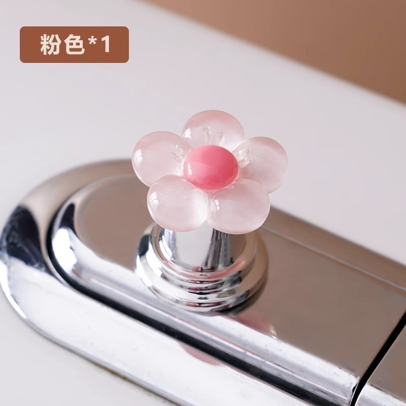 可爱花朵马桶按压器长指甲美甲专用卫生间水箱冲水按键创意按钮|undefined