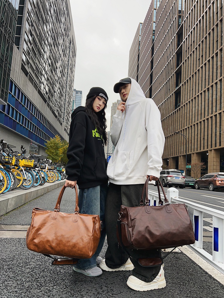 Pu bolsa de viaje gran capacidad fitness bolsa moda equipaje bolsa viaje corto equipaje bolsa deportes yoga almacenamiento