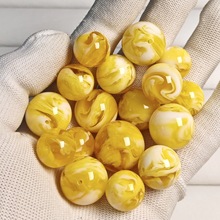 波罗的海蜜蜡散珠圆珠二代新蜜鸡油黄diy配饰有荧光浮盐水