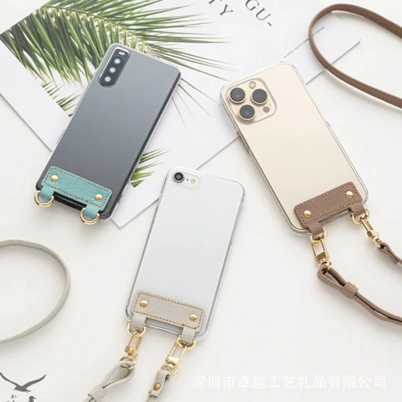 Новый шнурок для мобильного телефона, шея, регулируемая через плечо в японском стиле, съемная кожаная веревка DIY, фиксированная прокладка с защитой от потери