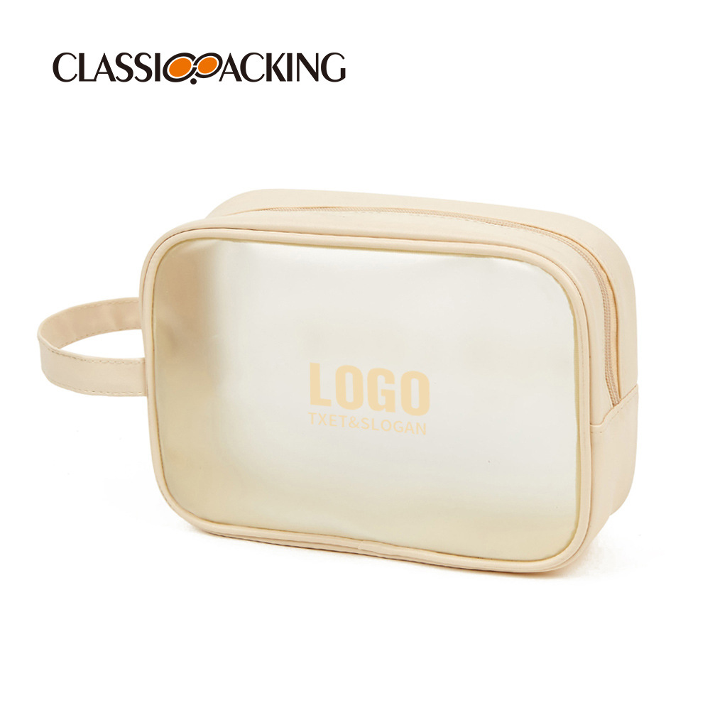 Simple ins transparente bolsa de cosméticos esmerilado PVC baño natación cuidado de la piel bolsa de almacenamiento de gran capacidad bolsa de lavado portátil