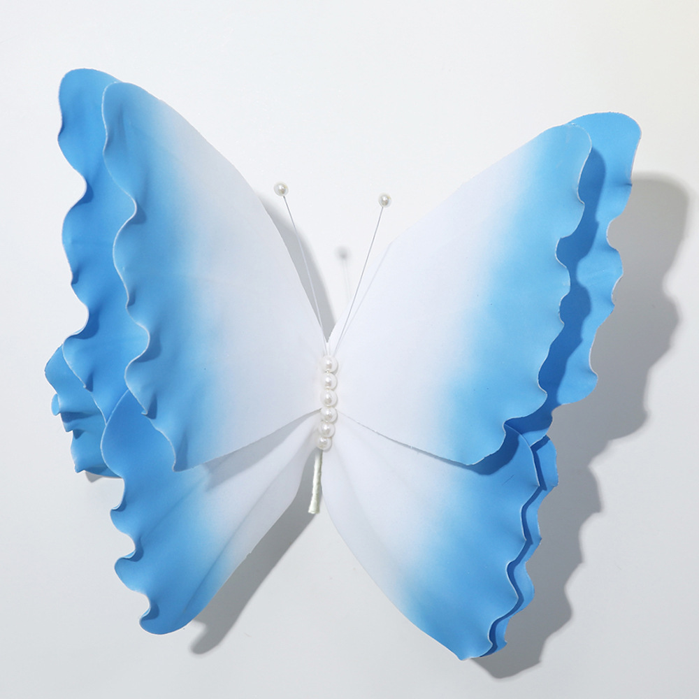 Simulación transfronteriza espuma gradiente mariposa colorido DIY estética props decoración boda diseño de escena al aire libre