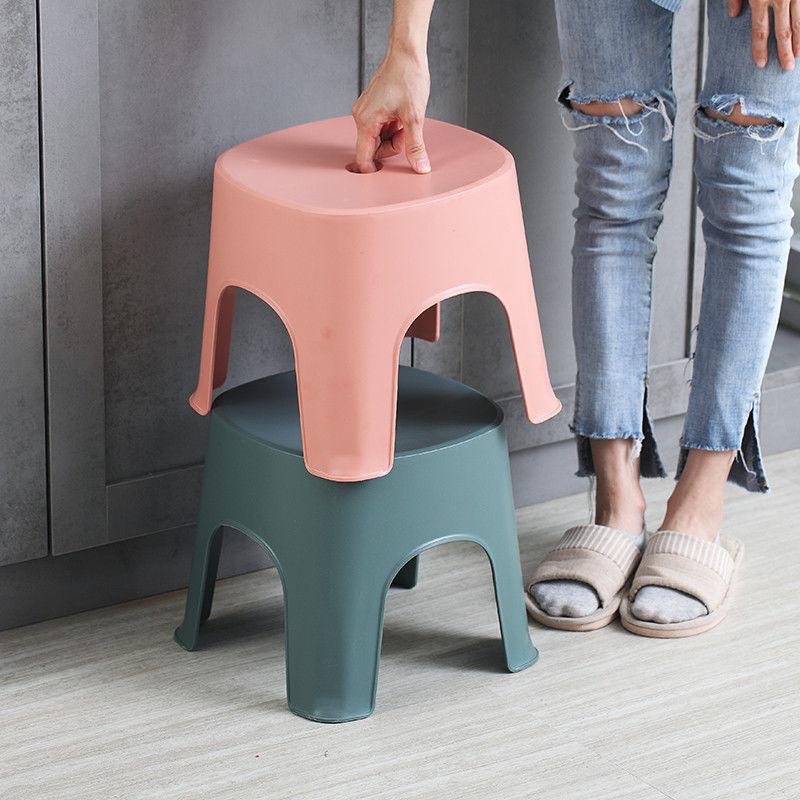 Taburete de plástico engrosado para el hogar, mesa y taburete para niños, sala de estar, silla de plástico, banco de goma Dengzi, taburete bajo, fábrica de taburetes pequeños image 4