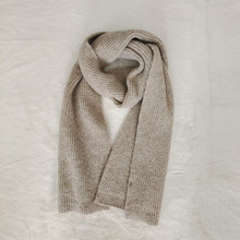 秋冬新品韩系学院风针织小围巾百搭纯色围脖纯色保暖舒适毛线围巾