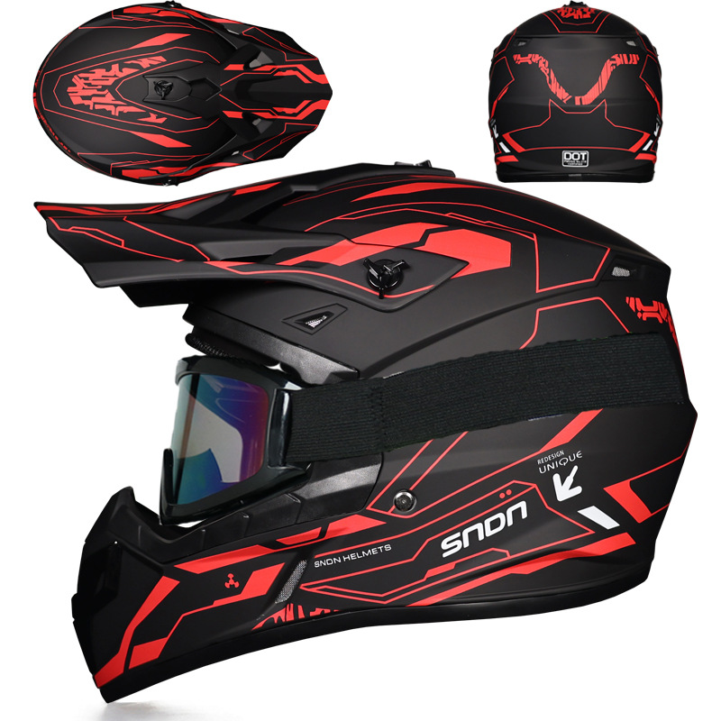 ABS material motorcycle off-road motorcycle helmet men and women outdoor mountain riding rally helmet mountain riding speed reduction