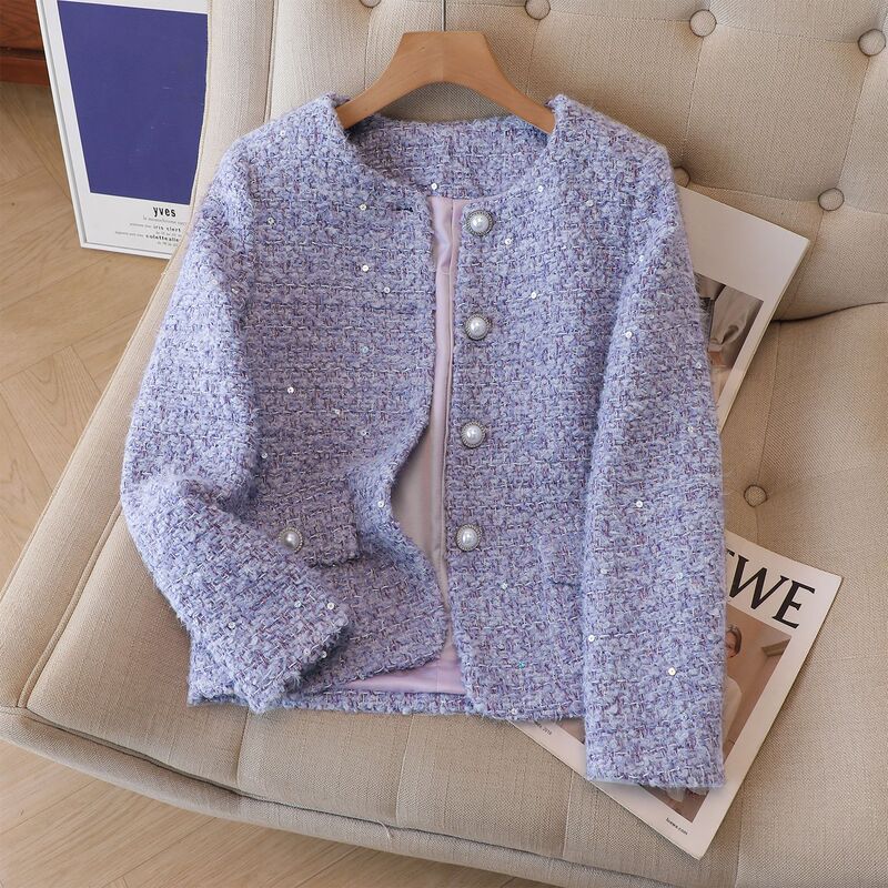 Chanel-style white blazer for women, 2026 new model, super stylish for spring, autumn, and winter, youthful and elegant, casual and fashionable top Chanel-style white blazer for women, 2026 new model, super stylish for spring, autumn, and winter, youthful and elegant, casual and fashionable top