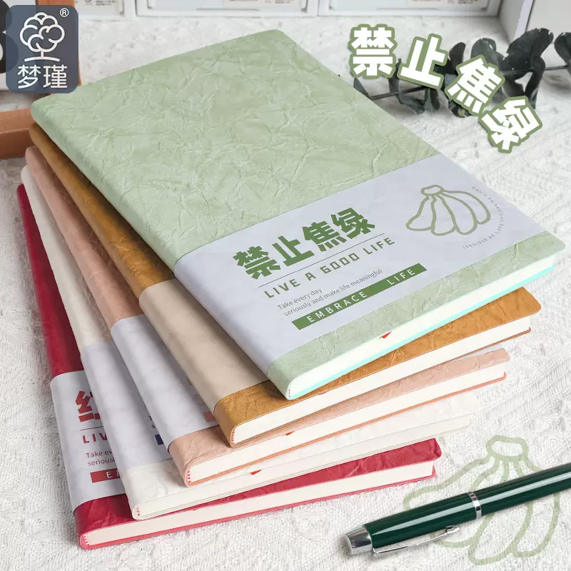 【开学必备】A5笔记本子加厚皮面记事软皮商务简约ins风学生会