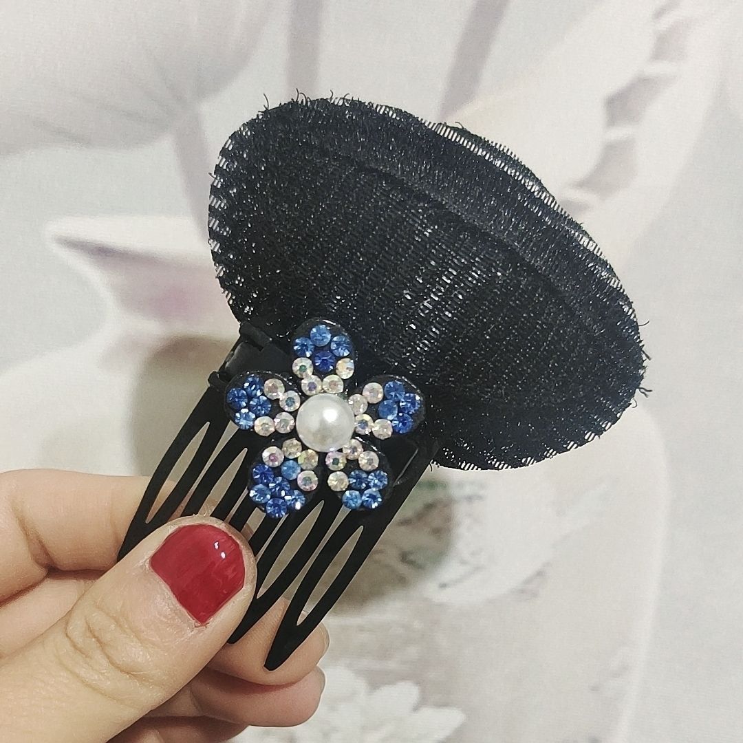 5 이빨 빗 꽃잎-푸른 꽃