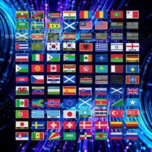 世界各国8*5旗帜刺绣热熔胶德法国欧洲布贴包配士气徽章臂章补丁