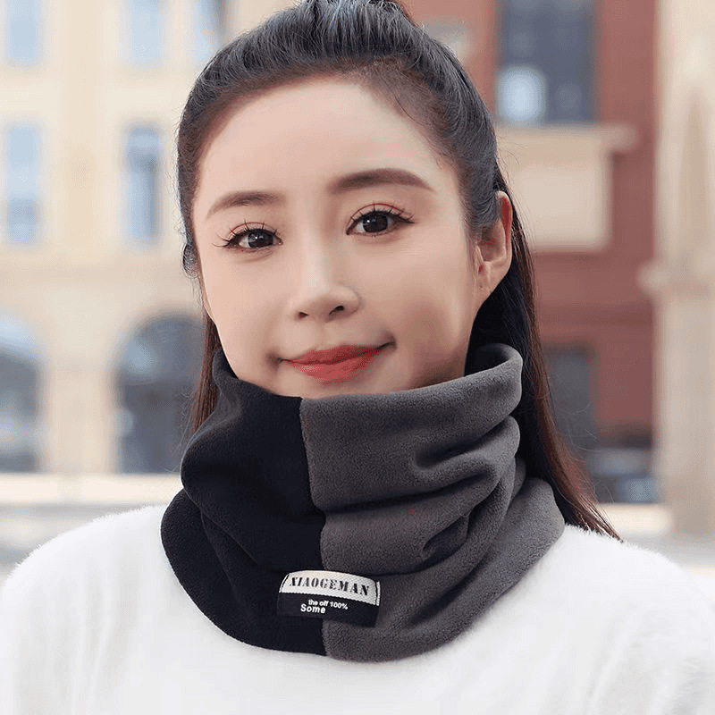 Black and gray [1 pack] outdoor warm neck scarf