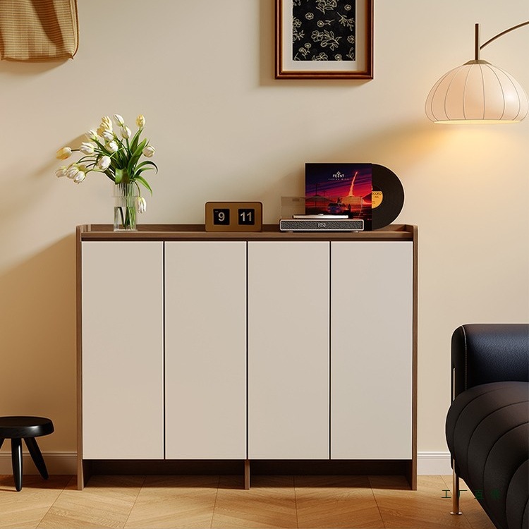 Solid Wood Shoe Cabinet for Home Entrance, Indoor Shoe Rack, Entrance Cabinet, Integrated Large-Capacity Storage Cabinet, Outside Corridor