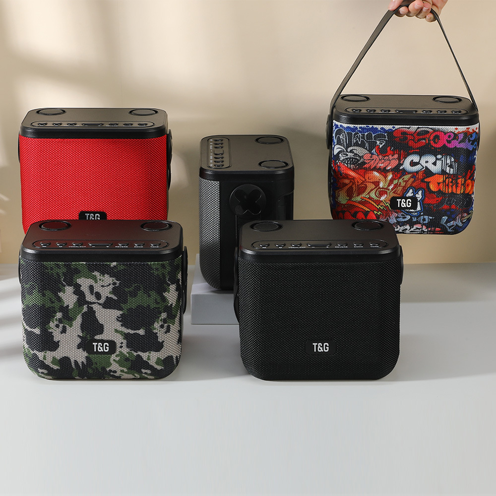 TG545DK 새로운 블루투스 스피커 무선 홈 KTV 듀얼 마이크 휴대용 오디오 노래방