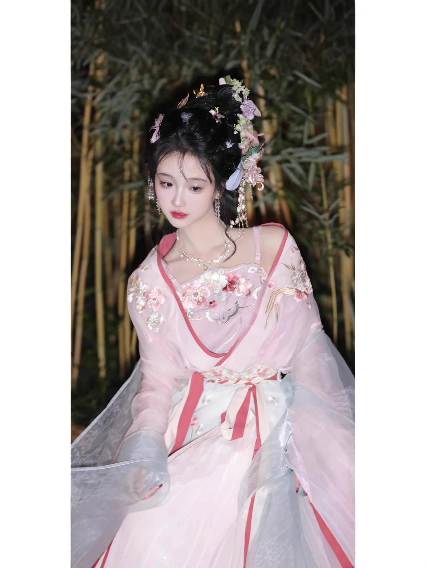 Новые оригинальные [Yushui Qingluan] вышитые подтяжки, супер-фея Hanfu, Национальный стиль эпох Южной и Северной династий для церемонии на подиуме в образе звезды