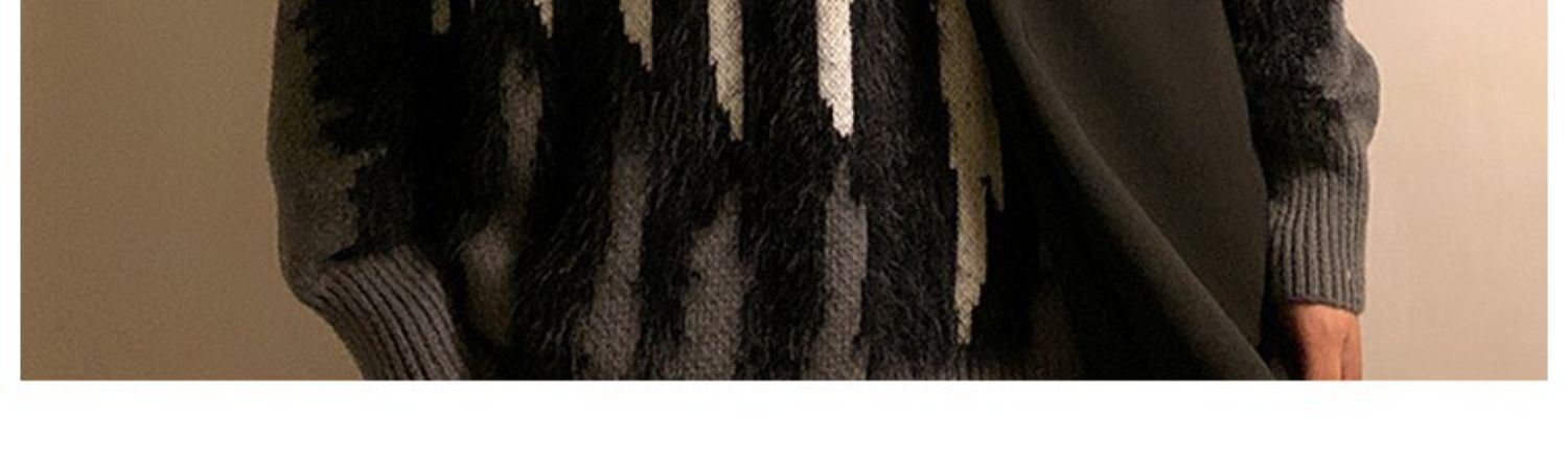 Splice Knit Sweater 8