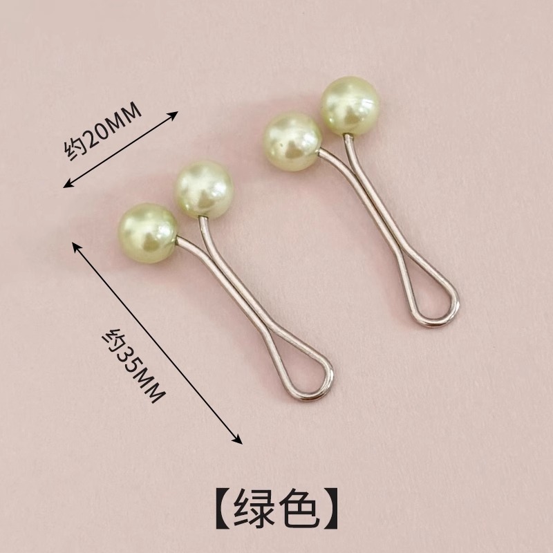 Camiseta corta camiseta anti-caída clip de metal fijo perilla de la camisa demasiado larga ajuste corto botón fijo cintura