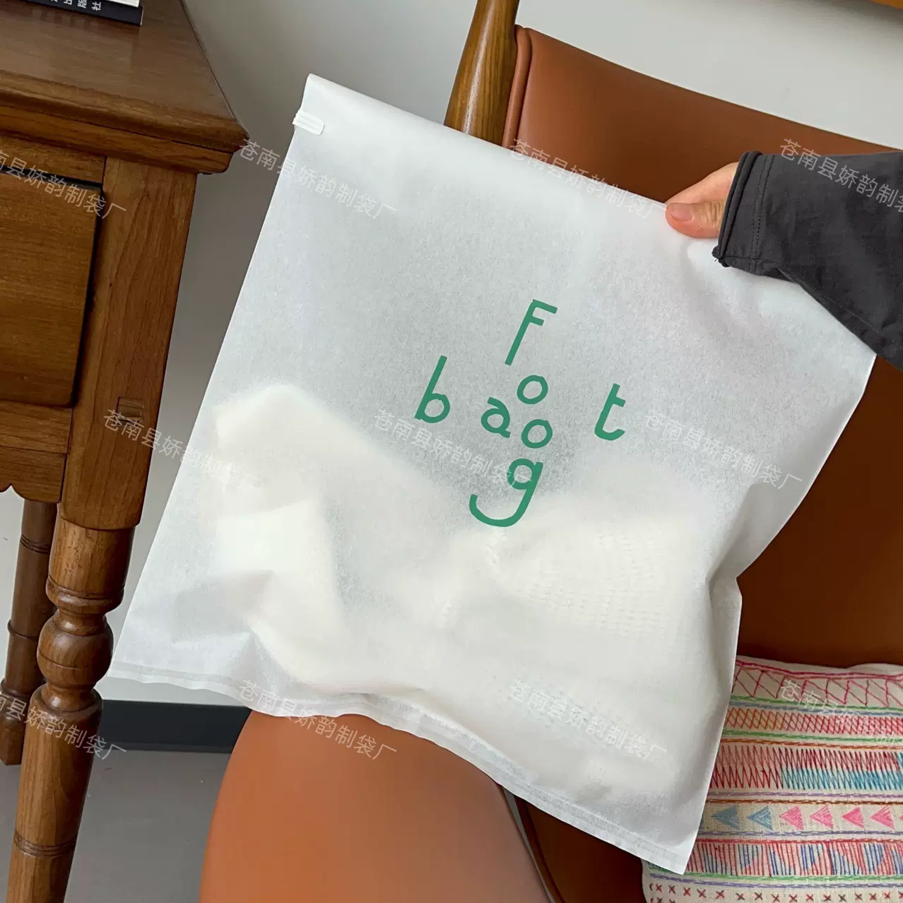 工厂直销白绵纸复合CPP钢丝包装袋面包袋可循环使用环保白色服装