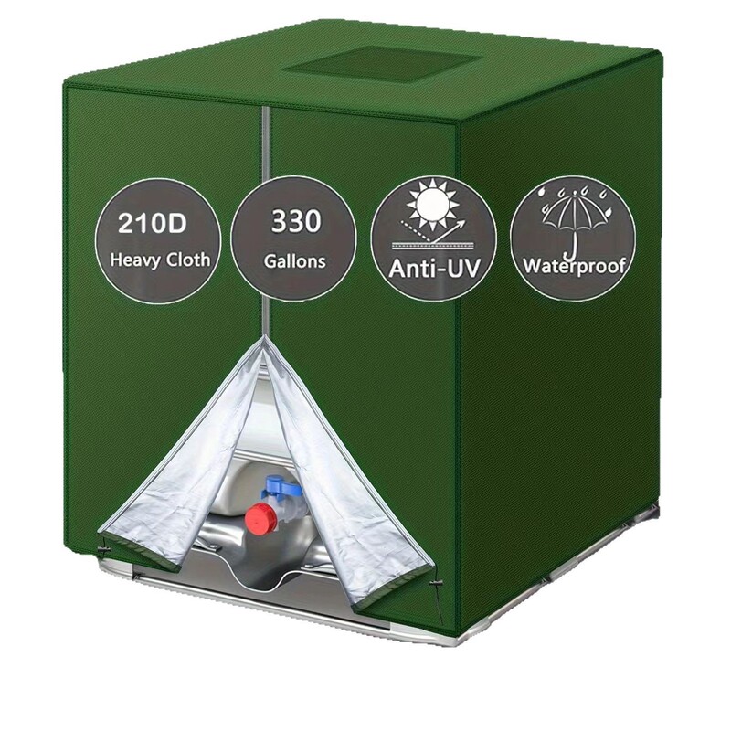 210D Oxford Cloth Water Tank Cover 1000L Water Bucket Cover Ibc Water Tank Ton Barrel Cover Protective Cover Sunproof and Rainproof