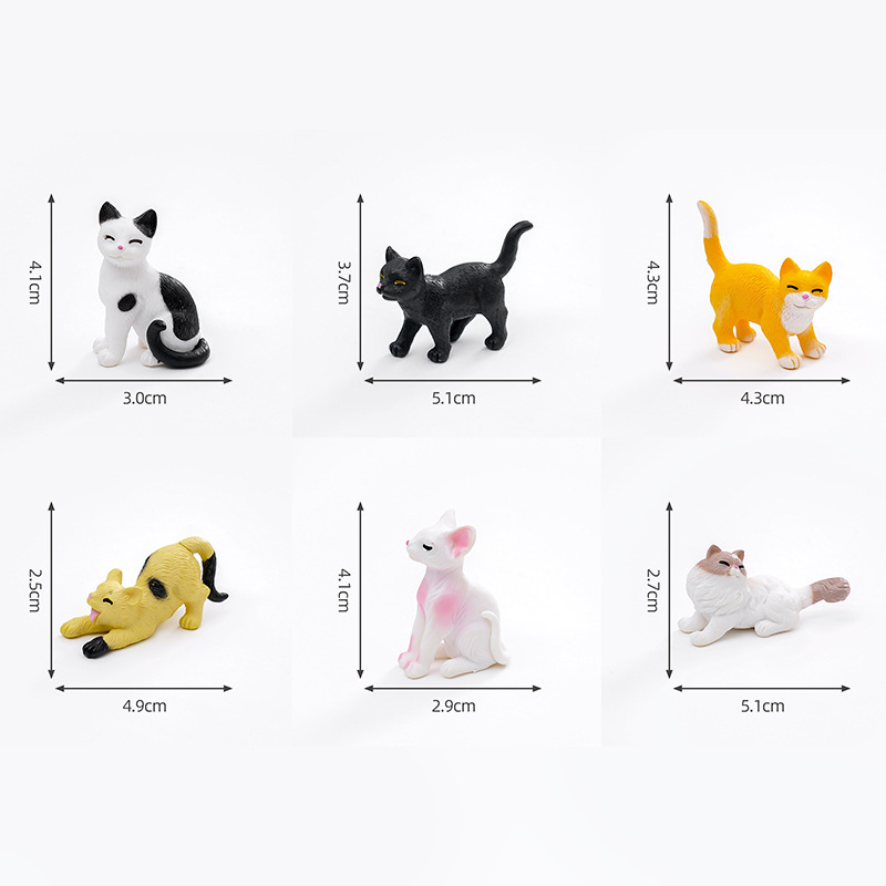 かわいいシミュレーションラグドール牛猫人形かわいい diy 装飾ブラインドバッグアクセサリー車のデスクトップ装飾品|undefined