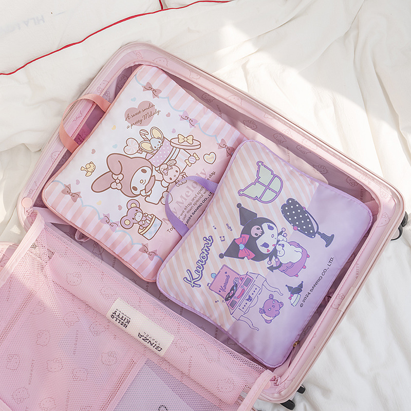 圧縮トラベルバッグ新しいサンリオ子供のかわいい漫画の服夏の遊び組織クロスボーダー旅行収納袋|undefined