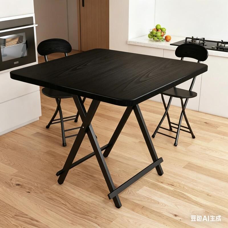 Foldable Table for Home Use, Simple Portable Dining Table for Rental Apartments, Square Table for Small Apartments, Minimalist Dining Table Foldable Table for Home Use, Simple Portable Dining Table for Rental Apartments, Square Table for Small Apartments, Minimalist Dining Table
