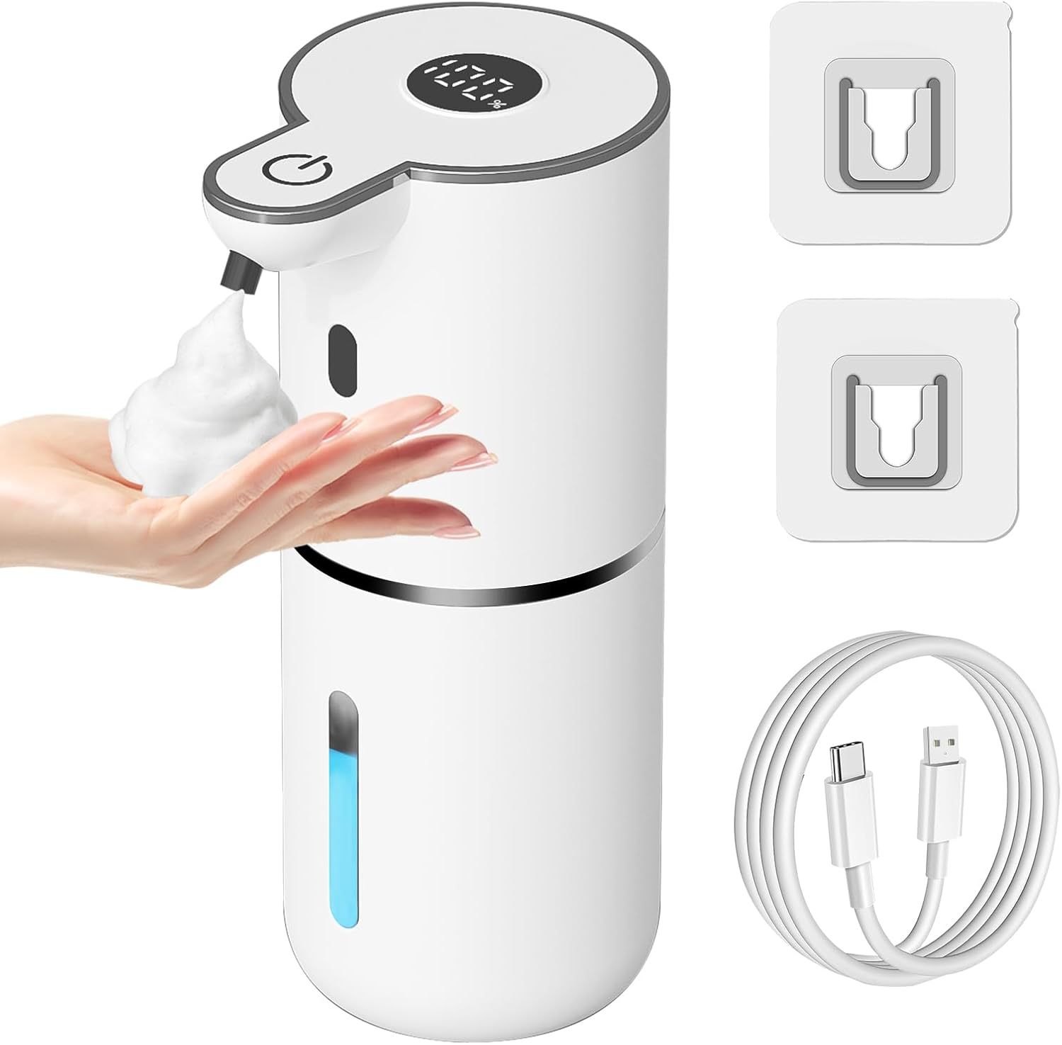 Amazon caliente máquina de desinfectante de manos automático inductor inteligente espuma eléctrica lavadora de manos detergente jabón líquido