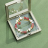 Sophisticated small design bracelet, crystal natural stone from pearl