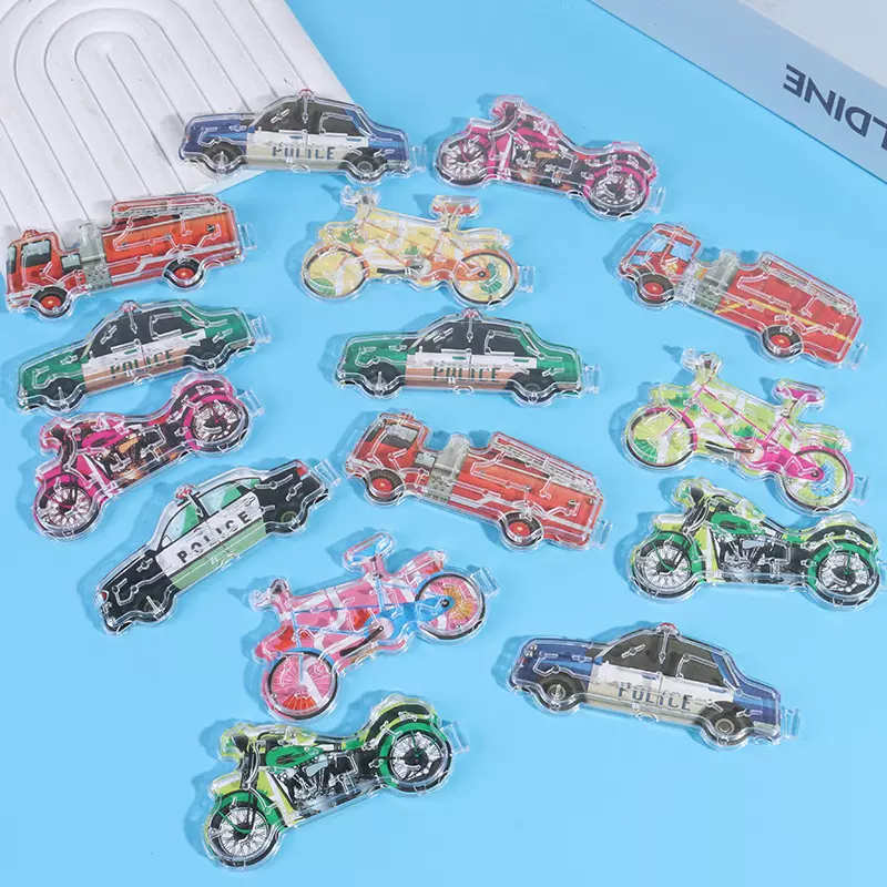 汽车走珠迷宫训练益智玩具掌上交通车轨道迷宫幼儿园小玩具奖励