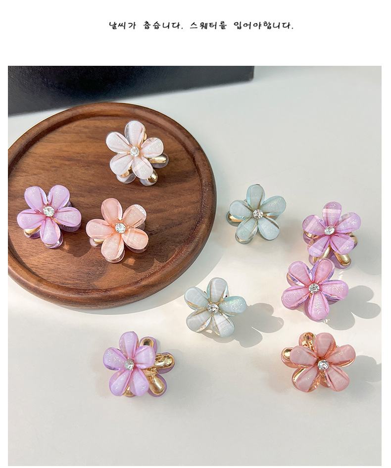 Alloy Material IG Style Sweet Women's Flower Alloy Hair Claws