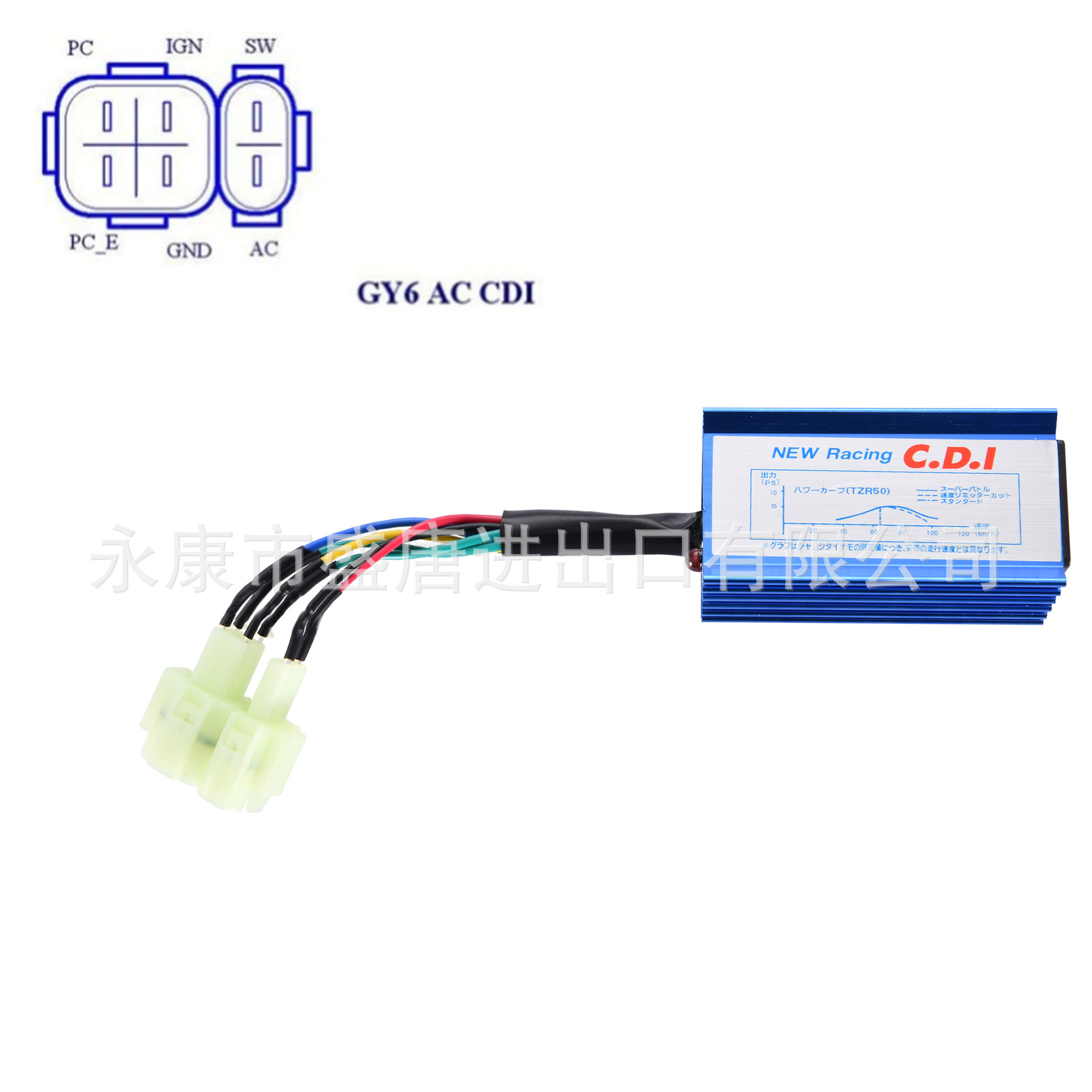 GOOFIT 6-Pin AC Ignition Racing CDI for GY6 50cc 150cc 250cc ATV Scooter