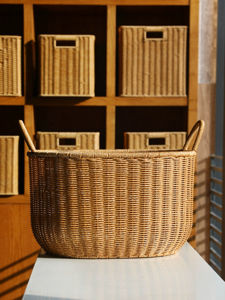 Big waterproof plastic laundry basket, storage basket for bedroom