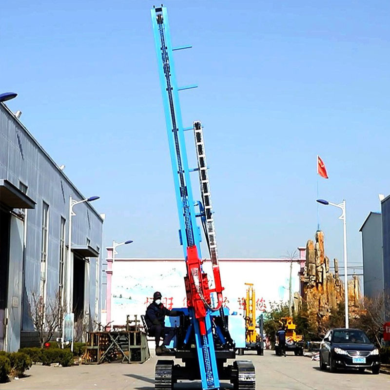 履带光伏打桩设备打螺旋地钉桩设备锚固螺旋钻孔工程旋桩机