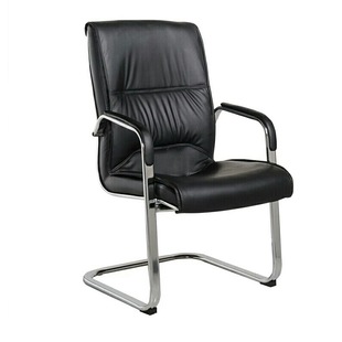 Modern Simple Staff Computer Chair Guest Chair Backrest Conference Chair Office Bow Fixed Armrest Mahjong Leather Chair