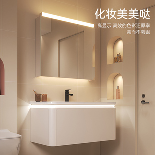 ✅ Mirror Front Light Bathroom Vanity Waterproof Fog-Free Punch-Free Led Sensor Bathroom Mirror Cabinet