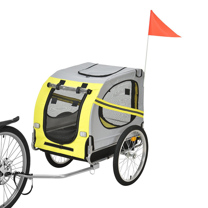 Rear-Mounted Bicycle Trailer for Medium to Large Dogs, Pet Carrier for 40kg Pets, Outdoor Cycling Dog Walking Cat Cargo Small Trailer