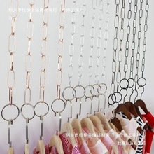 服装店挂钩挂衣链子衣服挂衣钩铁链s钩吊环加长烤漆铁链衣架挂钩