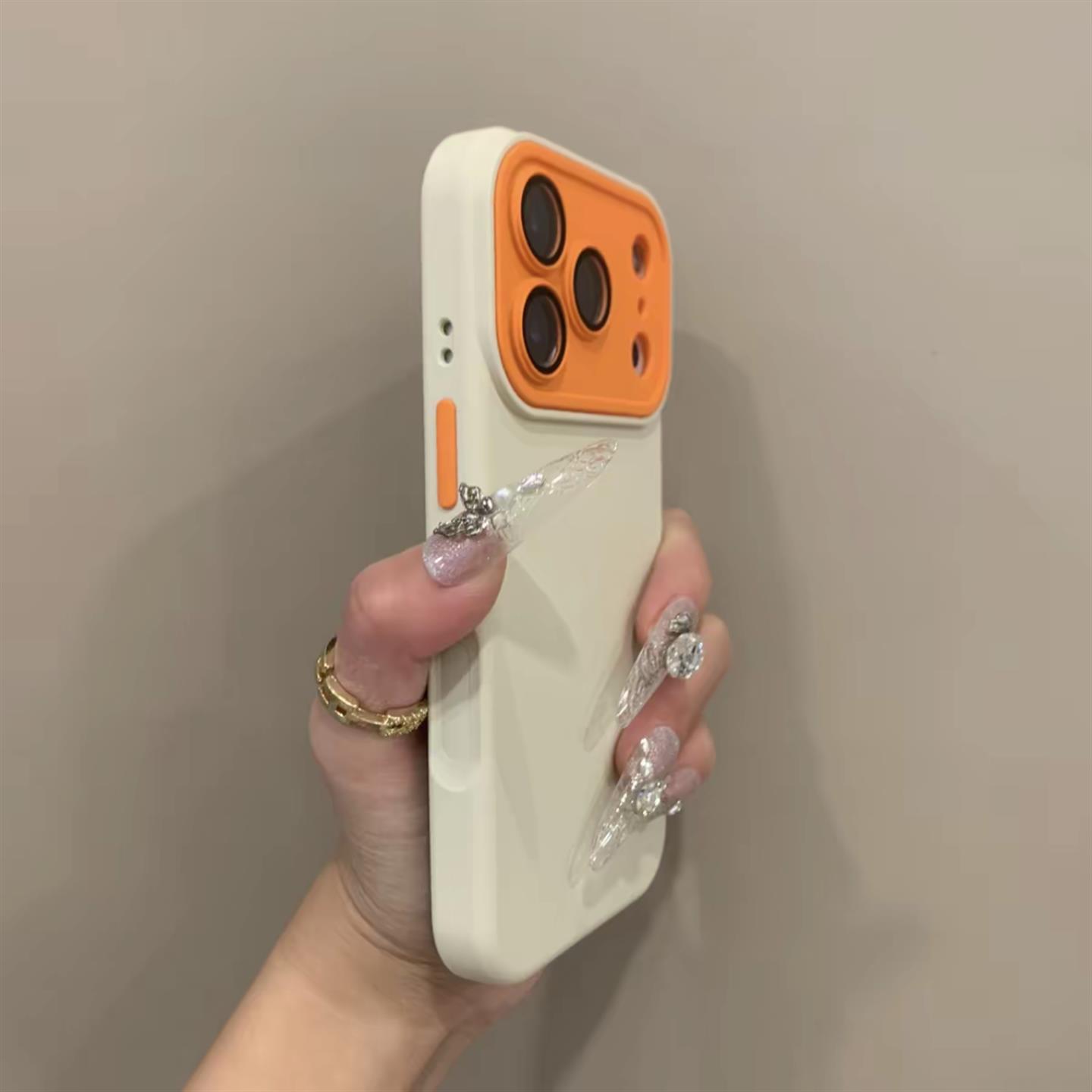 New All-Inclusive Contrasting Color Lens Suitable for Apple Iphone17Promax Mobile Phone Case 17 Liquid Silicone Anti-Fall