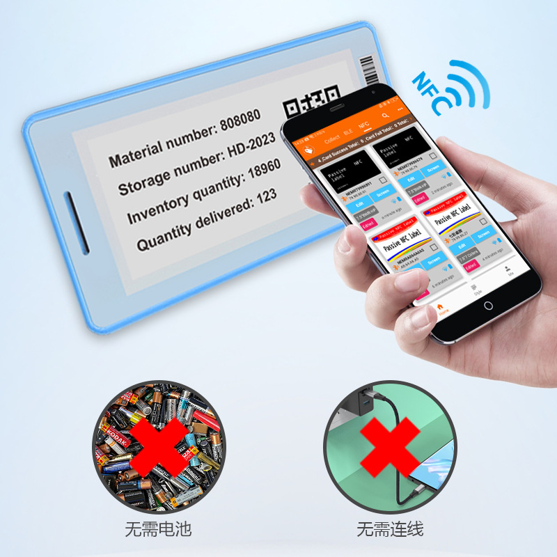 2.9-pulgadas pasiva NFC Pantalla de tinta electrónica HD pantalla almacenamiento supermercado estante etiqueta transmisión inalámbrica gestión
