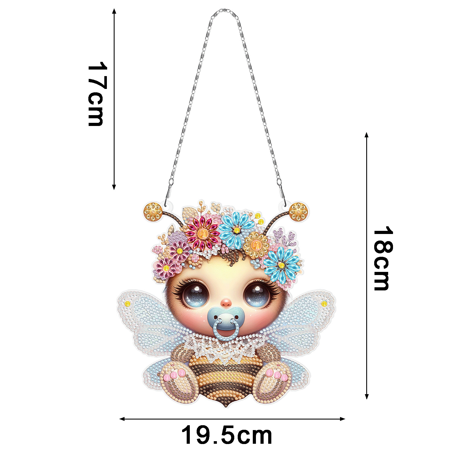 Pintura de diamantes DIY círculo dibujos animados colgante genio Navidad sala de estar decoración pintura distribuible