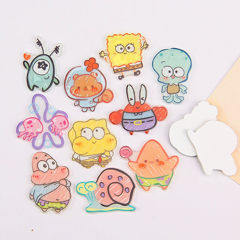 Spongebob Pi большой звезды мультфильм акриловый заколок брошь патч милая веревка diy наклейка на холодильник
