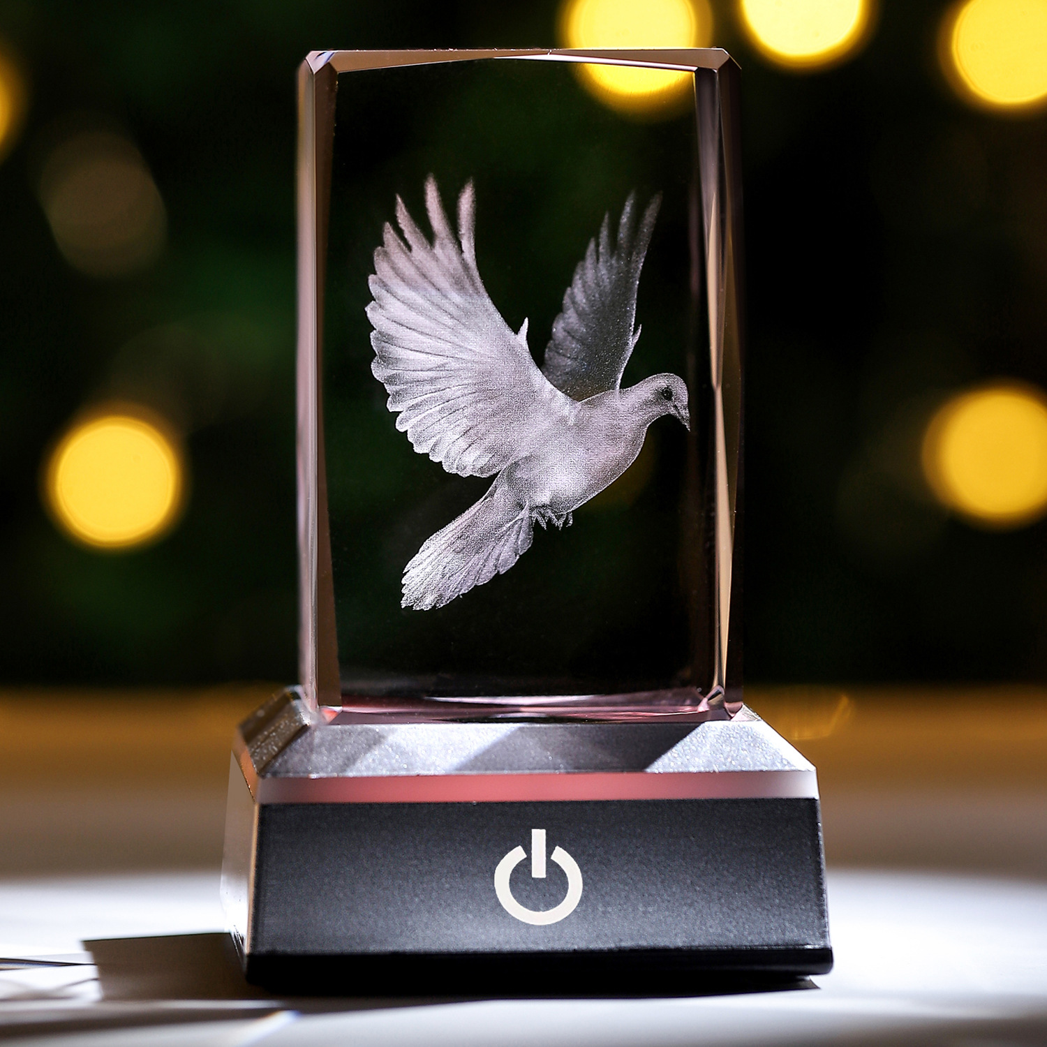 Transfronterizo al por mayor 3D animal Jesús Rosa cuboide adornos de cristal táctil sensible color cumpleaños regalo del Día de San Valentín