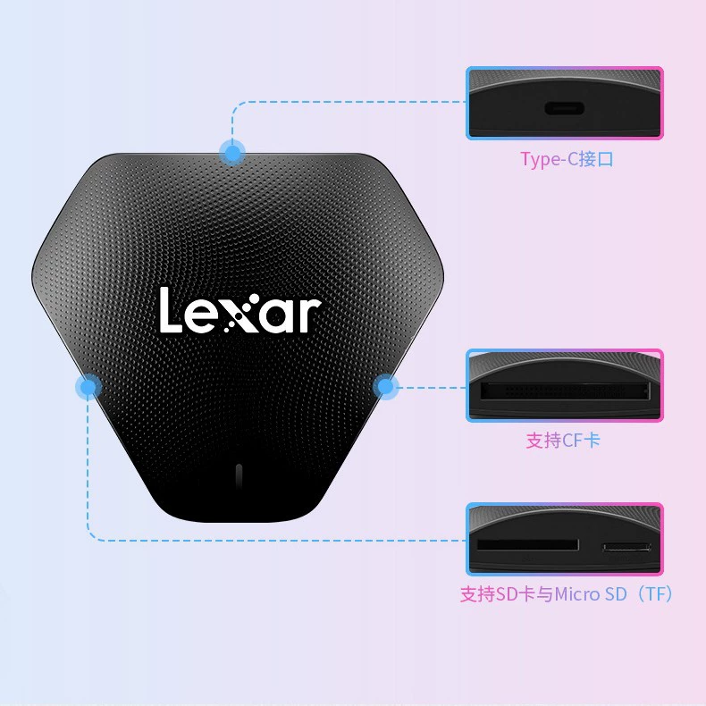 Lexar card reader RW500U SD/TF/CFast card three-in-one multi-function card reader USB 3.1