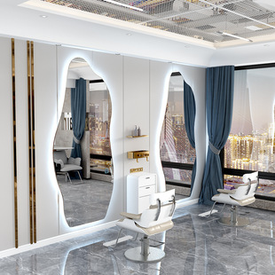 Barberry Store Belly Mirror Net Red Tide Trending Hair -shaped Haircuting Mirror Performing Wall -Mid -Hanging Mirror LED Smart Mirror