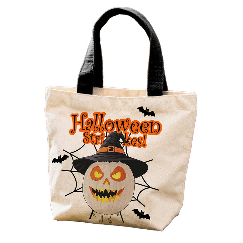 国境を越えた新しいハロウィーンのキャンバスショッピングバッグクリスマスイブ環境に優しいバッグホリデークリエイティブポータブルギフトバッグのカスタマイズ|undefined