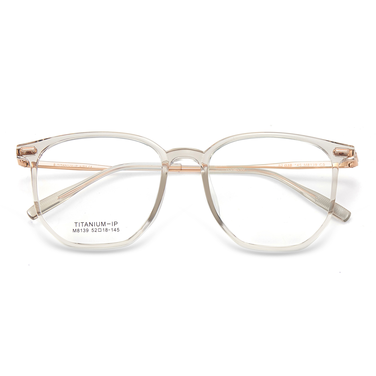 Moda retro llano TR gafas de titanio puro marco flexible Super elástico piernas de titanio sin clip de la cara puede coincidir con la miopía al por mayor de danyang