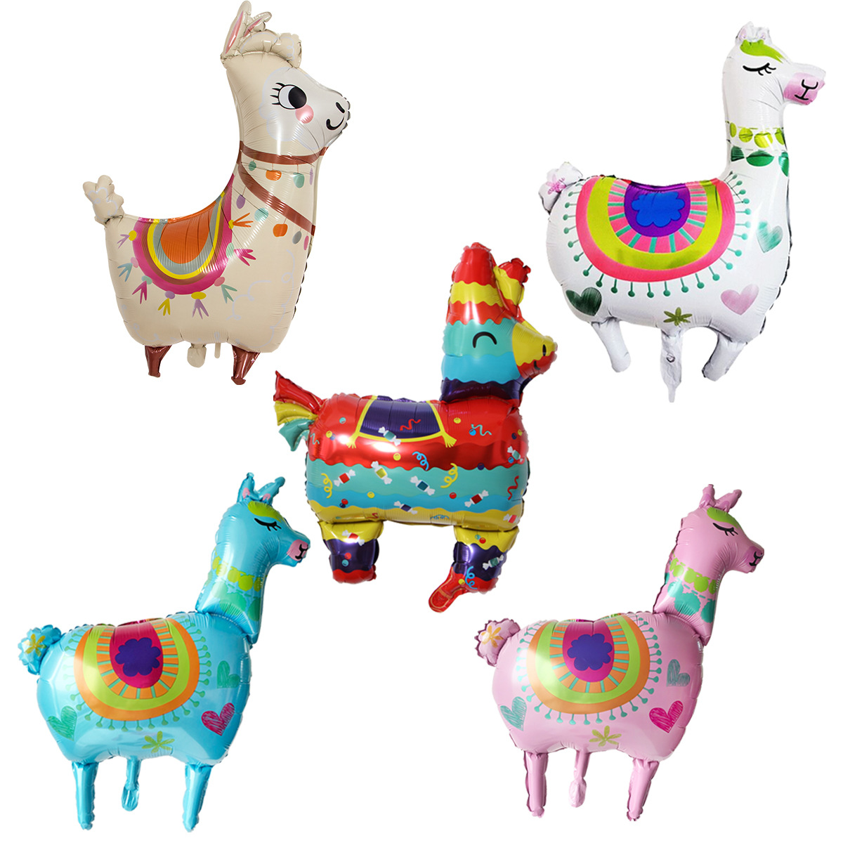 Nueva historieta alpaca globo de aluminio fiesta de cumpleaños de los niños Amazon globo alpaca globo forma