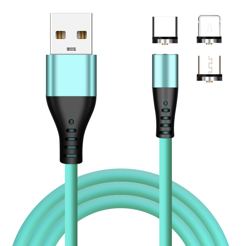 Magnet charging cable charging single he...