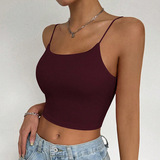 Летний топ с чашечками, короткая майка топ, европейский стиль, красивая спина, с лямками