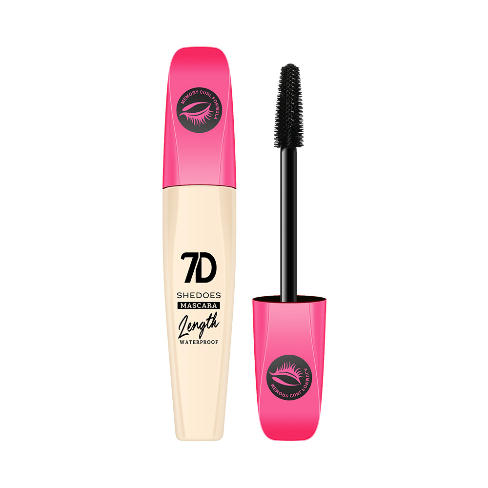 SHEDOES Europa y América transfronterizos impermeable fácil de quitar el maquillaje sin manchas de rollo de fibra larga densa tubo tricromático 7D máscara image 7